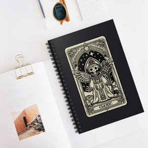 DnD Tarot Card Class Campaign Journal | Cleric Spiral Notebook