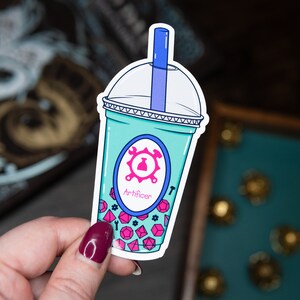 DND Dice Artificer Boba Tea Class Sticker