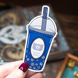 DND Dice Dungeon Master Boba Tea Sticker