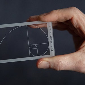 Gulden snede/Fibonacci-compositie Zoeker Fotografie/schilderij Creditcardformaat Past in portemonnee en cameratas / met personalisatieoptie