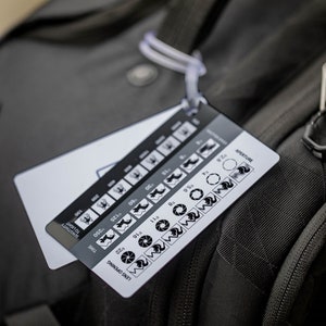 Guia de referência fotográfica para fotografia DSLR/sem espelho - Bolsa para câmera/Etiqueta de bagagem