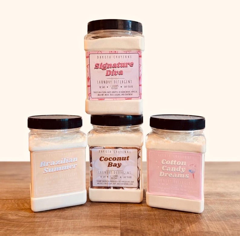 Scented Laundry Soap | 16 oz & 32 oz | Long Lasting Scent Detergent Powder | HE Safe | Strong Fragrance Laundry Booster | Multiple Scents image 2
