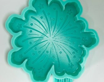 Stampo in silicone a forma di fuochi d'artificio per Car Freshies, stampi per Car Freshies, stampi per la cottura al forno, stampi per Car Freshie, stampo in silicone per il 4 luglio