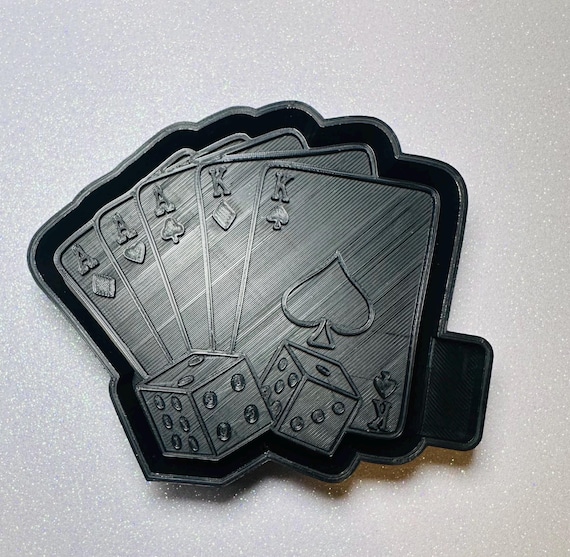Cards With Dice Silicone Mold for Car Freshies, Car Freshies Molds, Molds for Baking, Car Freshie Molds, Western  Silicone Mold