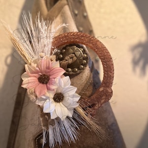 Rope With Flowers | Car Freshy | Car Freshener | Western Custom Car Freshie | Lasso Wreath Car Freshie | Western Car Freshie