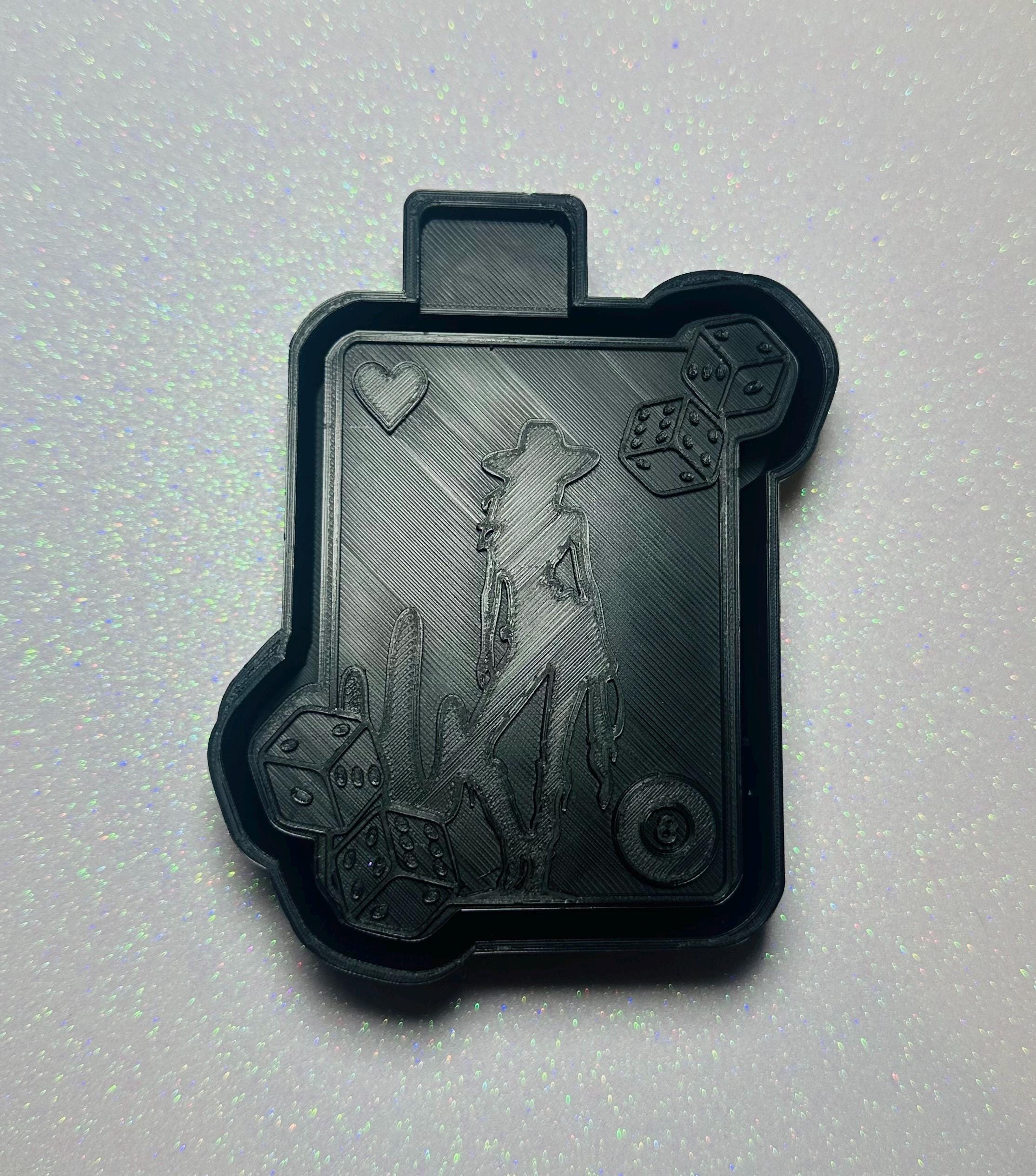 Western Card and Dice Silicone Mold for Car Freshies, Car Freshies Molds, Molds for Baking, Car Freshie Molds, Western  Silicone Mold