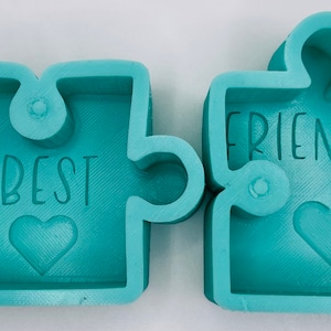 Beste Freunde Silikonform für Auto Freshies, Auto Freshies Formen, Formen für Aromaperlen, Freunde Silikonform