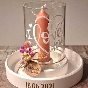 Lantern with personalization made of handmade ceramic