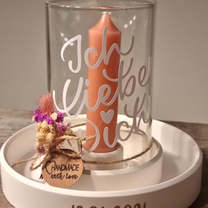 Lantern with personalization made of handmade ceramic