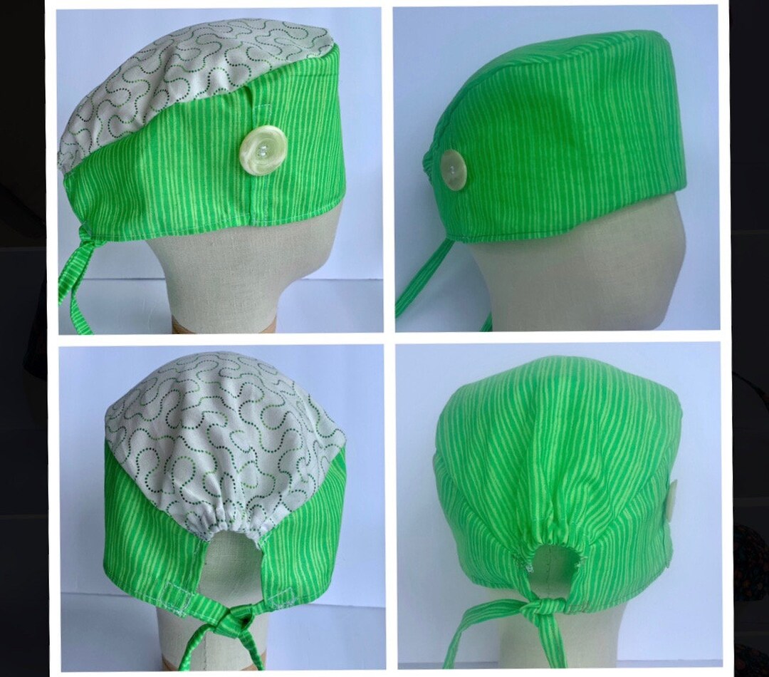 Scrub Cap Green Scrub Cap Scrub Hat Surgical Cap Scrub Cap With Elastic