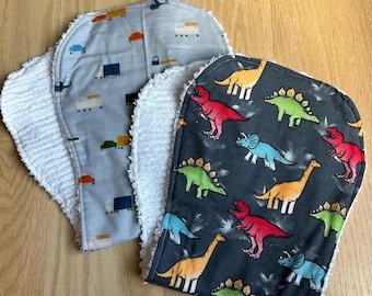 Personalized Baby Burp Cloth: Flannel & Chenille, Handmade