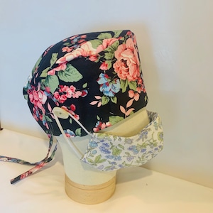 Scrub Cap | Scrub Hat | Surgical Cap | Surgical Scrub Cap | Scrub Cap with Buttons | Scrub Cap with Elastic | Unisex | Handmade in the USA