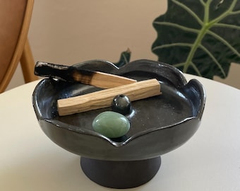 Handmade Ceramic Incense Plate Set: Palo Santo & Matchstick Holder