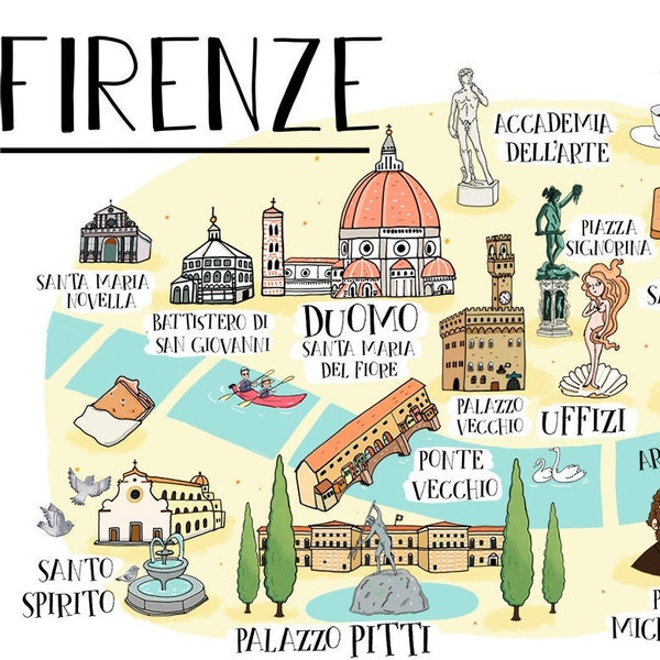 Florence illustrated map