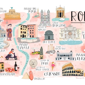 Rome illustrated map