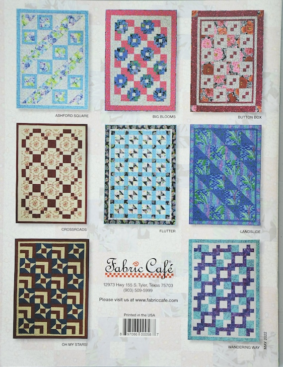 Fabric Cafe Quilts in A Jiffy - 3 Yard Quilts Book by Donna Robertson