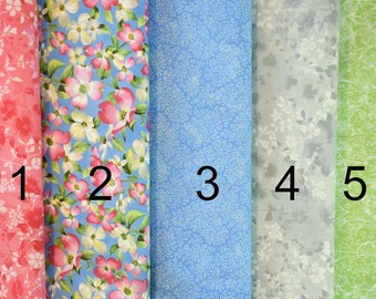 Sakura Park for Moda 100% cotton Pink Rose Cherry Blossoms Single Small Blooms