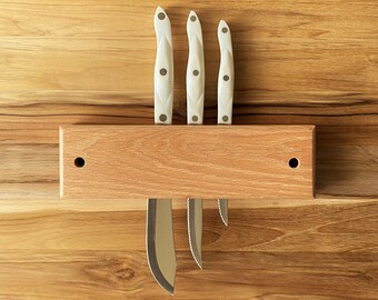 Oak Knife Block, Knife Storage, Knife Rack