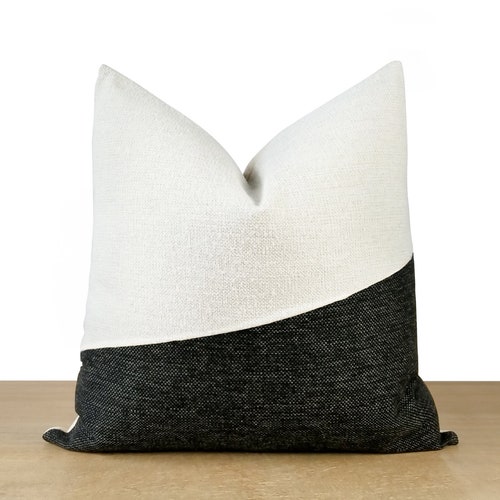 Modern Decor Black & White Throw Pillow Black and White Etsy