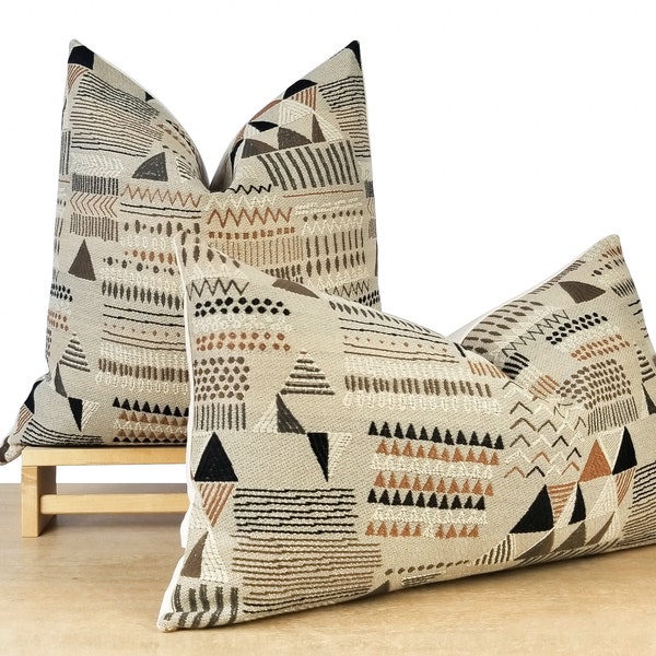 Brown Lumbar Pillow Etsy