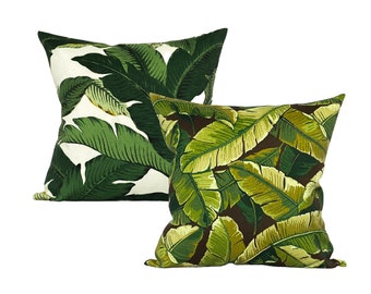 banana leaf outdoor pillow