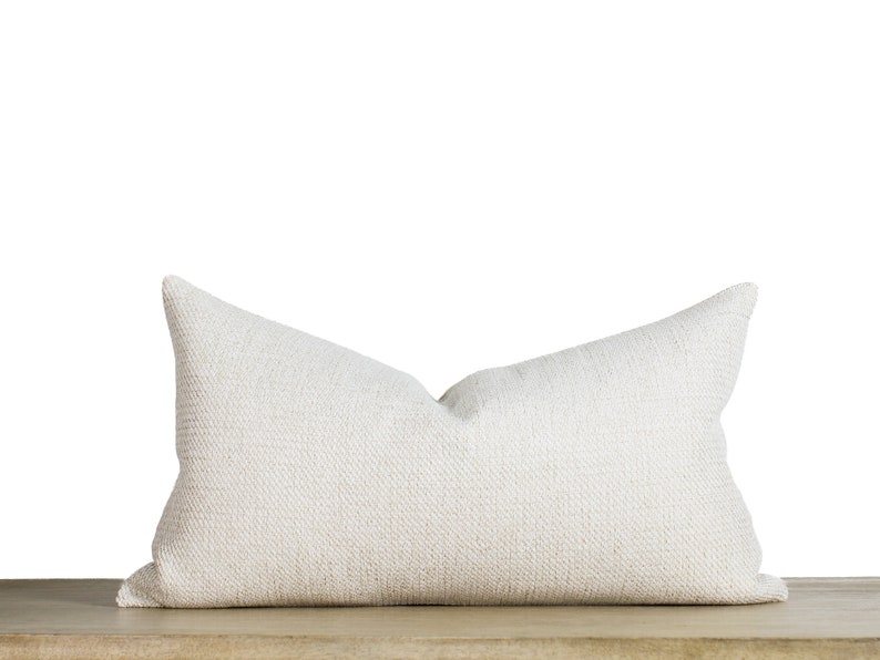 Minimalist Cream Decor Textured Cream Pillow Cover White Etsy
