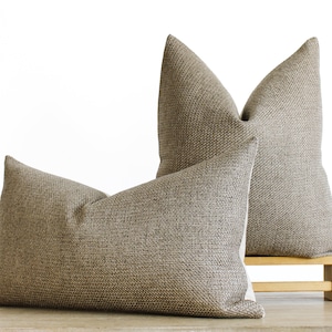 Fodera per cuscino neutra testurizzata → Cuscino da tiro beige minimalista / Decoro costiero beige / Decoro Boho beige / Decoro tortora /// + TAGLIE LOMBARI