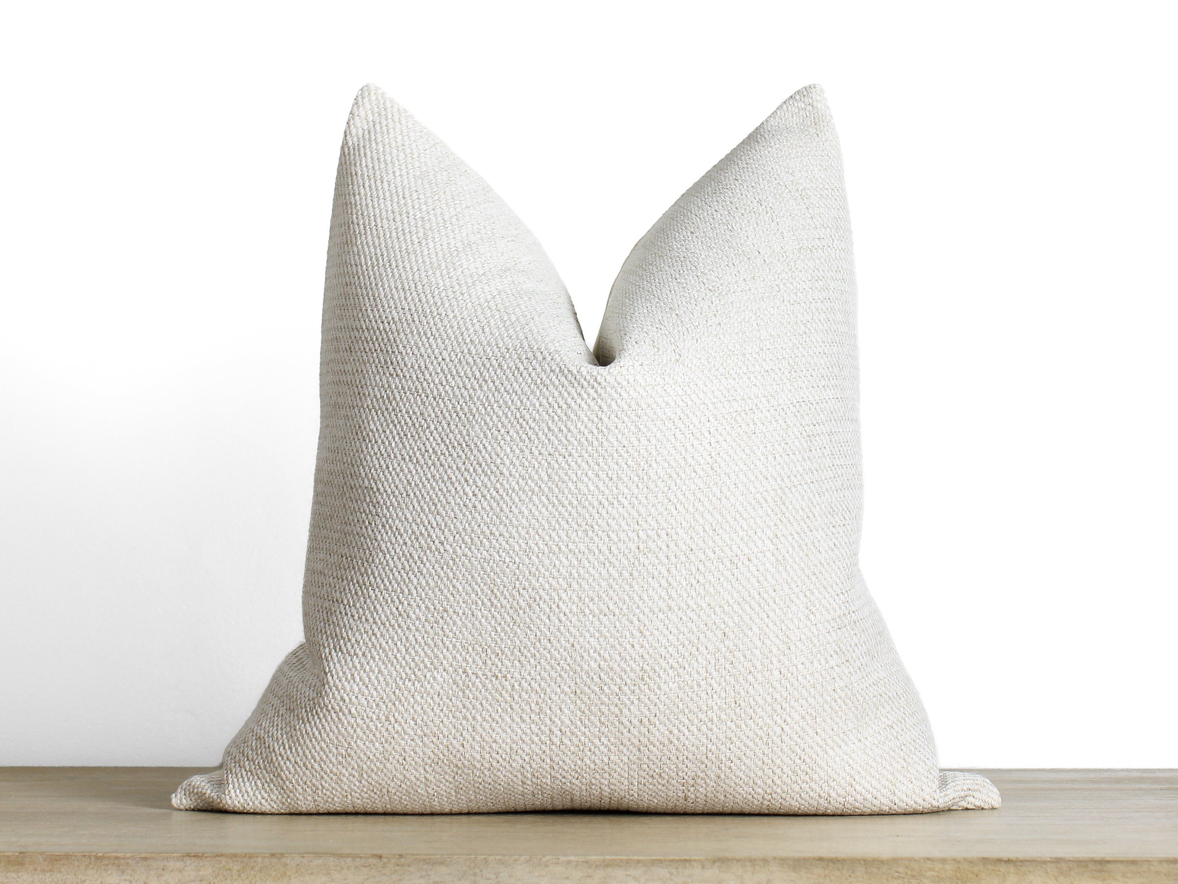 Minimalist Cream Decor Textured Cream Pillow Cover White Etsy