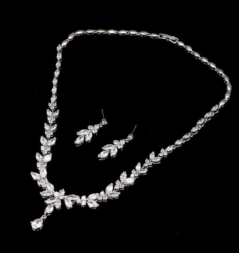 Luxury Bridal Jewellery Set Wedding Necklace Set Bridesmaid Etsy