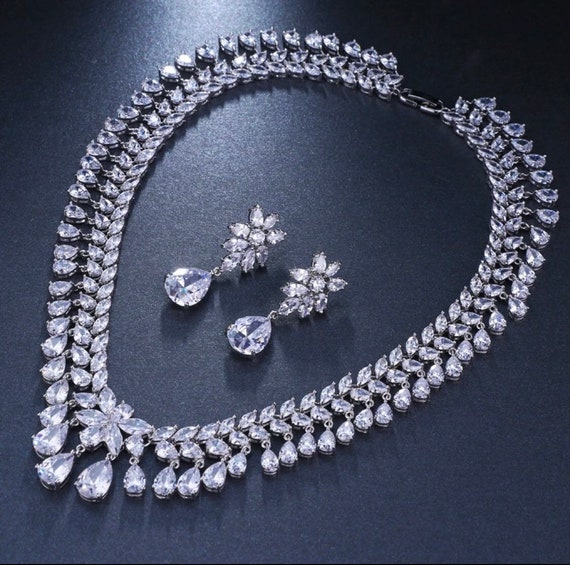 Luxury Bridal Jewellery Set Wedding Necklace Set Bridesmaid
