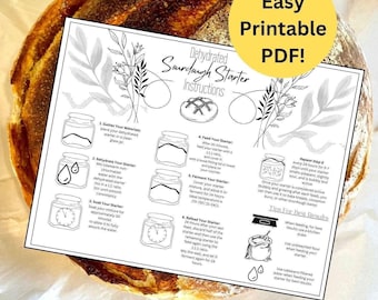 Dehydrated Sourdough Starter Instructions: Printable Care Card (PDF)