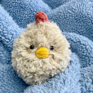 Fuzzy chicken stuffed animal for kids, chicken gift for chicken lover, farm animal decor, crochet chicken, chicken gift for boys