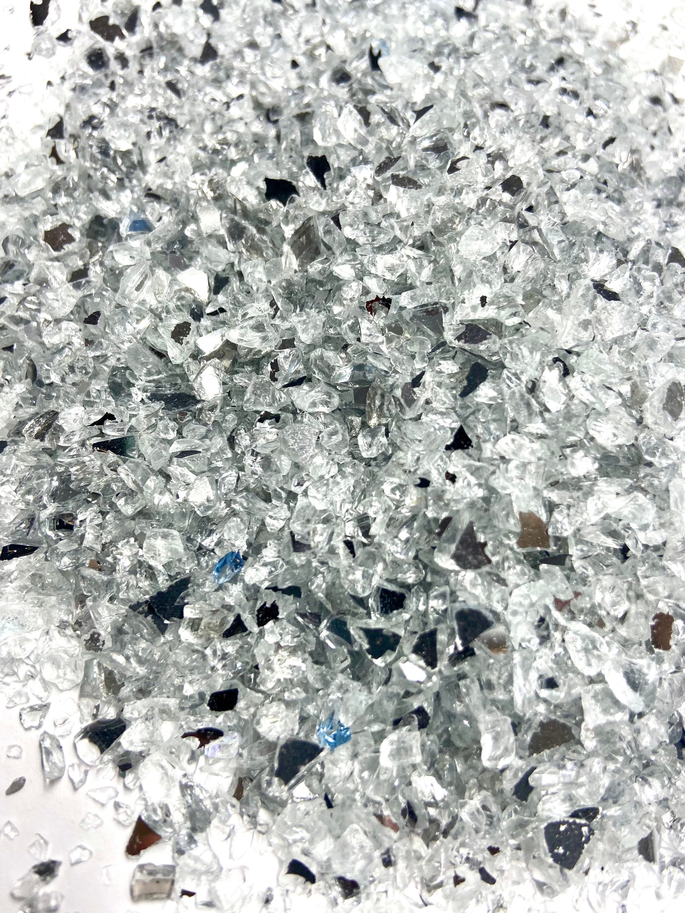 Sodee Black Glass Reflective Crushed Glass for Resin Art 1kg