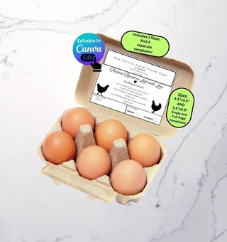 Biglietti Fedeltà Farm Fresh Eggs – Confezione Da 50 Cartoncini 5,1x8,9 Cm Con Istruzioni Per Uova Fresche