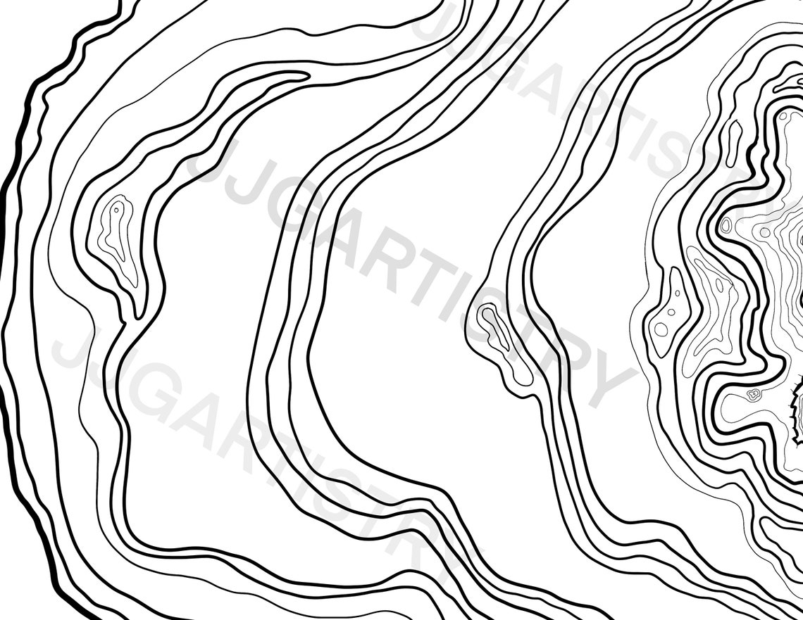 Coloring Page: Crystals colouring page for adults Agate | Etsy