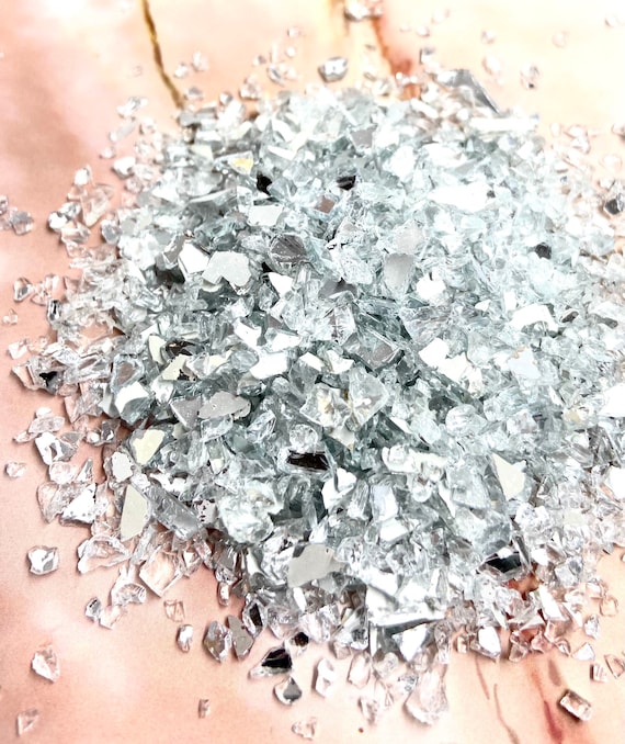 Crushed Glass for Resin, Broken Mirror Pieces, Mirror Glass, Crushed Glass,  Resin Art Supplies, Glass Pieces Art, Mirrored Mosaic Tile 