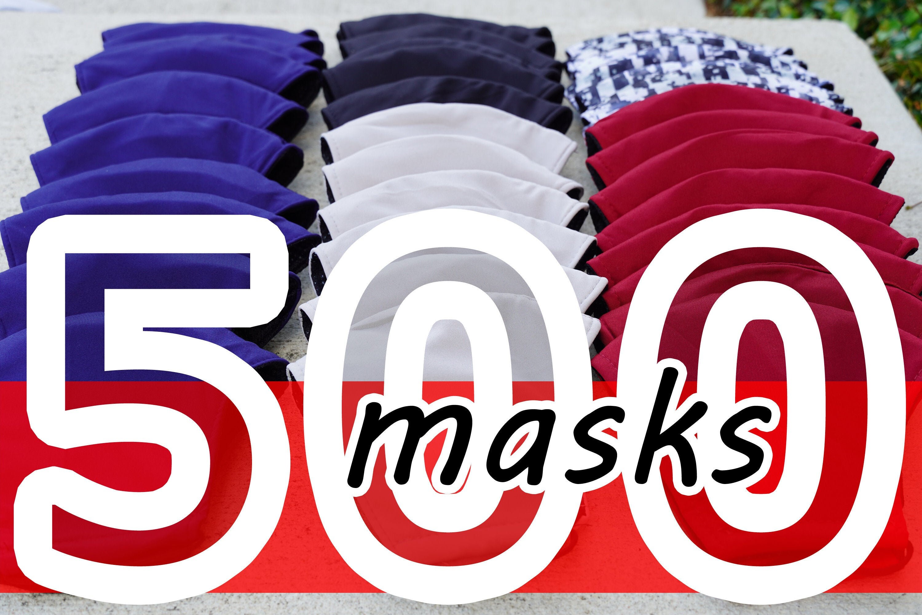 Wholesale Mask Pack 500 pcs - Fabric Face Mask - Reusable Face Mask -…
