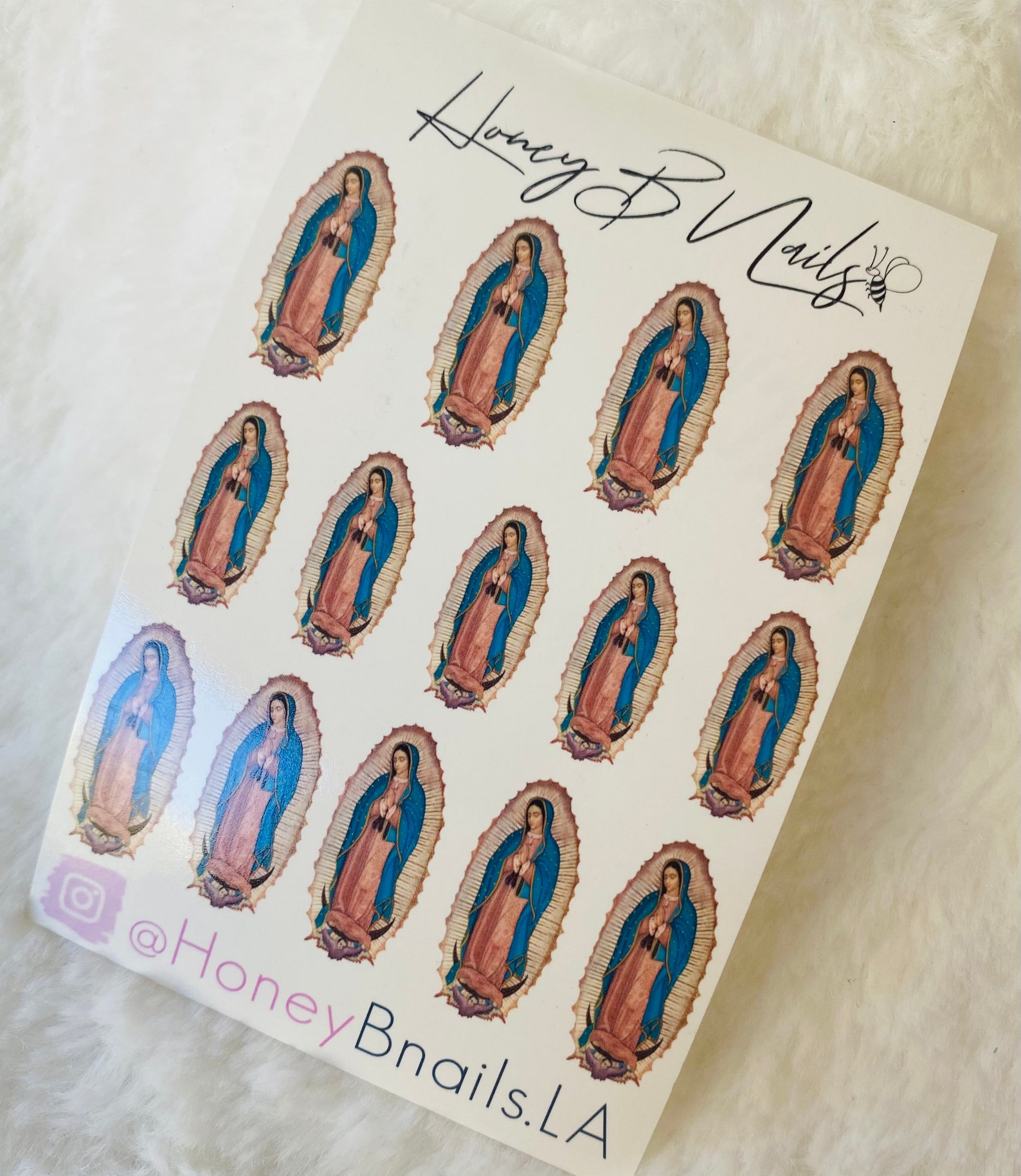 The Virgin Mary Nail Decals Nail Decals Nail Art Nail Etsy