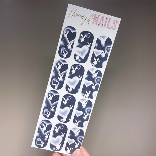 Airbrush Hearts Nail Decals for Acrylic and Press on Nails Etsy