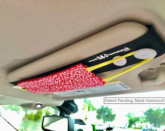 Face Mask Holder, Storage, for Automobile Sun Visor, Car, Truck, Visor Face Mask Holder, Storage