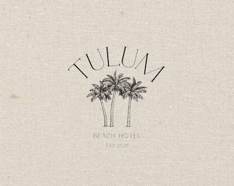 TULUM Inspired Logo Design, Beach Logo Design, Fashion Logo Design, Travel Logo Design, Interior Design Logo, Mexico Logo, Hawaii Logo