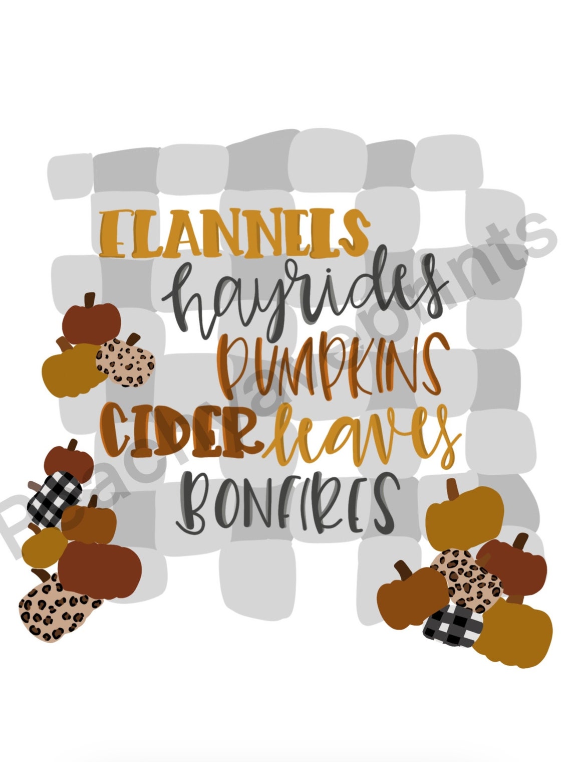 Fall Flannel Print PDF Instant Download | Etsy