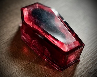 Trinket Coffin - Red and Black