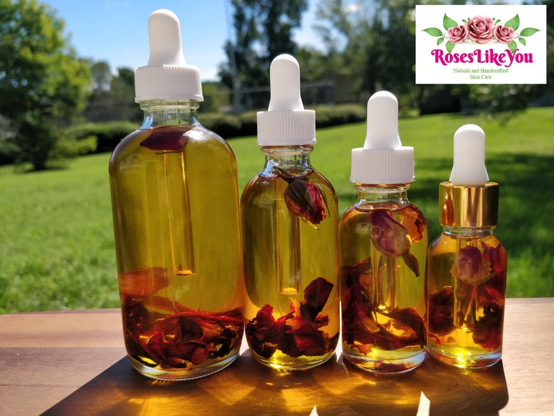 Hibiscus and Rose Oil Face Serum Body Oil Herbs Infused Etsy