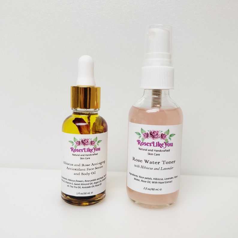 Hibiscus and Rose Oil Face Serum Body Oil Herbs Infused Etsy