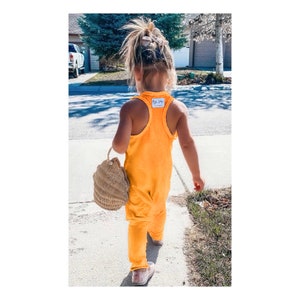 Baby, Toddler & Kids Cotton Tank Romper/Jumpsuit/Harem/ Playsuit/Honey Yellow /Made in USA
