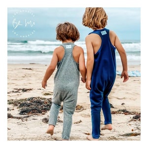 Baby, Toddler & Kids Cotton Tank Romper/Jumpsuit/Harem/ Playsuit/Navy /Made in USA