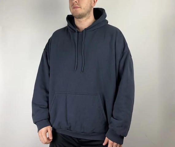 Yeezy Gap Unreleased sudadera con capucha de gran tamano azul marino Grande Etsy Mexico