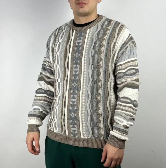Asos Sweater Knit Coogi Style Colored Cable Size Small - Etsy