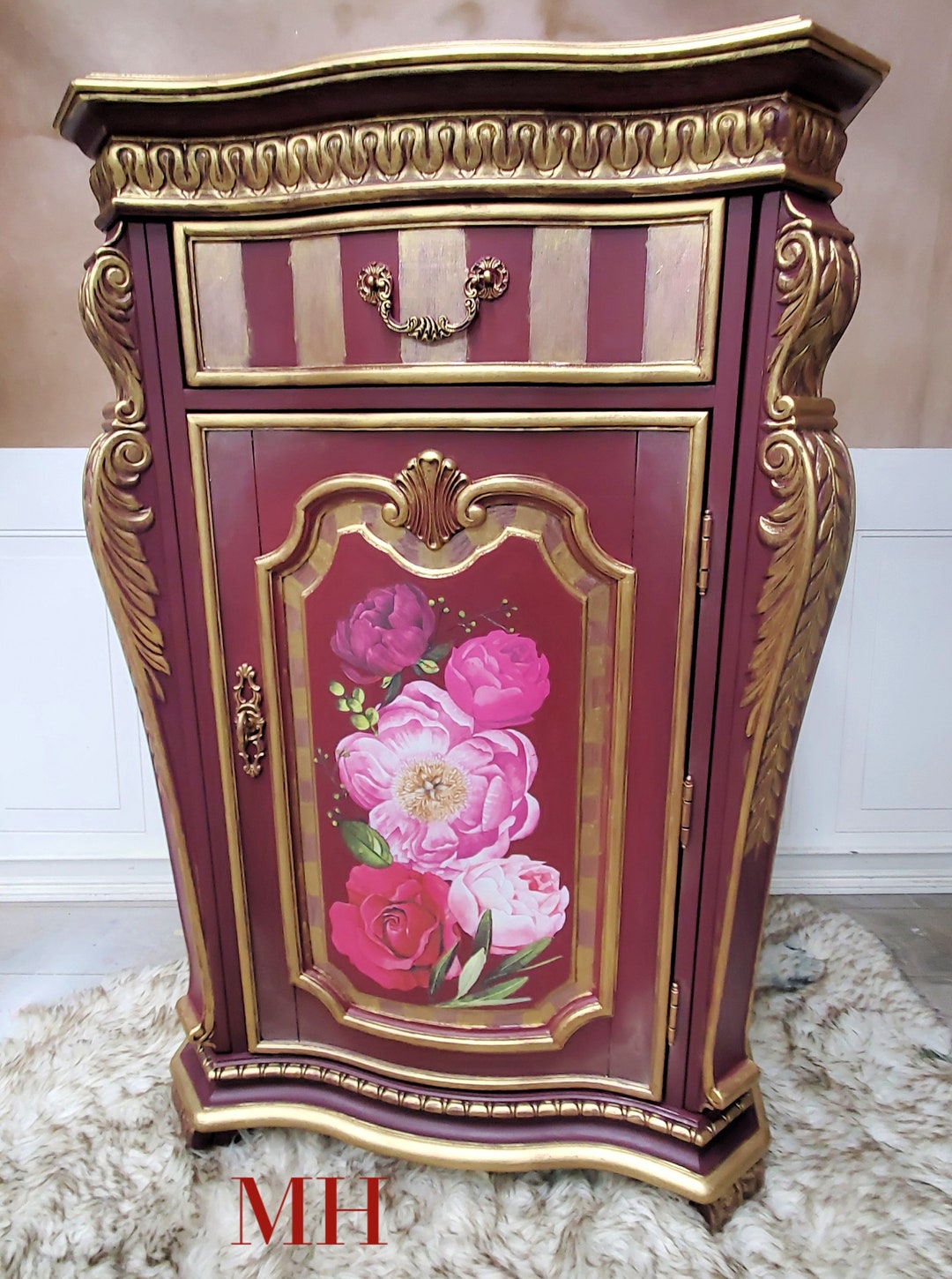 Peony Pink Jewelry Armoire CODE Save20jewelry Box Jewelry Etsy